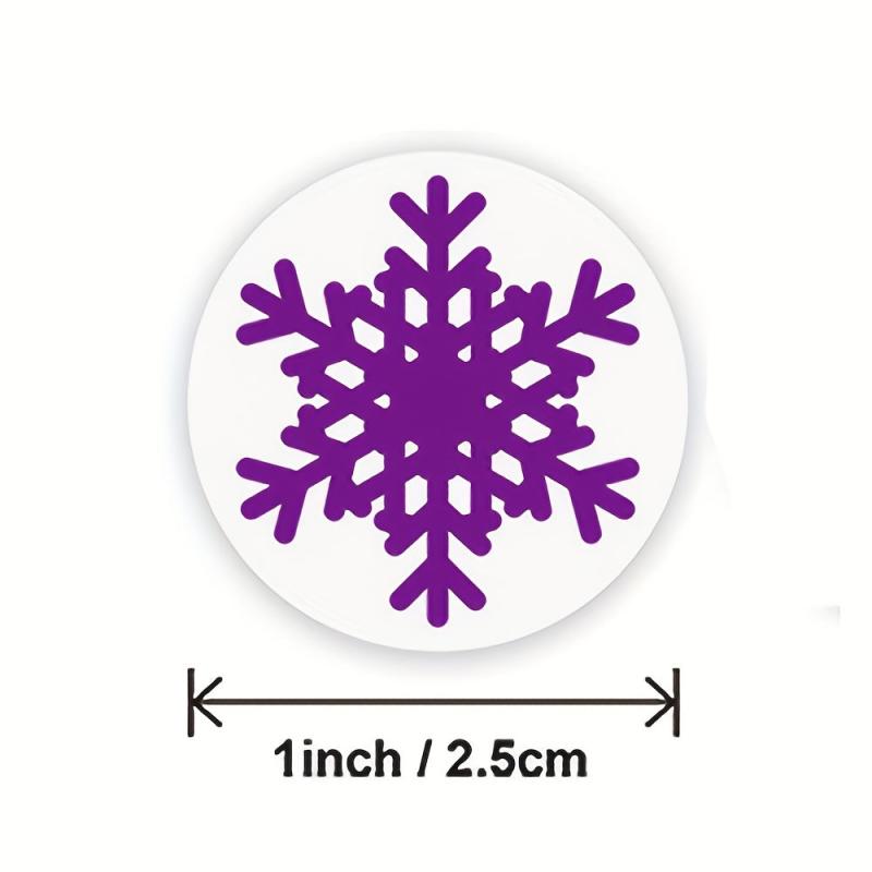 500pcs Snowflake Christmas Sticker Envelope Seal Label Decoration