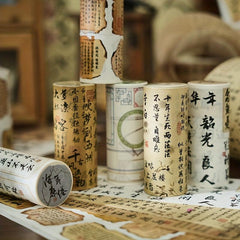Chinese Calligraphy Washi Paper Masking Tape for DIY Craft Scrapbook