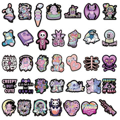 56Pcs Gothic Style Doll Stickers for Laptops PCs Smartphones
