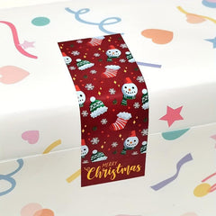 100 Roll Christmas Stickers Square Pattern Gift Packaging Sealing & Decoration