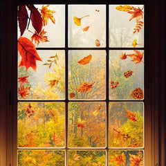 Maple Leaves Window Decals Double Sided - Set of 6 Sheets