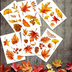 Maple Leaves Window Decals Double Sided - Set of 6 Sheets