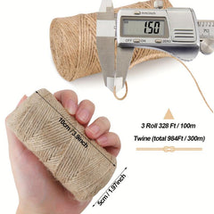 5mm Natural Jute Twine 3ply Ribbon Hemp Twine 984 FT