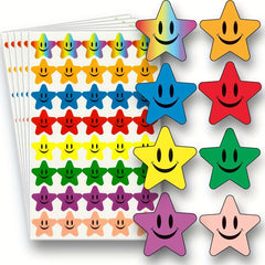 Smile Face Star Stickers Reward Chart Behavior Labels