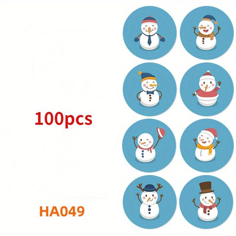 100pcs 500pcs Christmas Gift Sticker Merry Christmas Adhesive Label