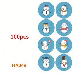 100pcs 500pcs Christmas Gift Sticker Merry Christmas Adhesive Label