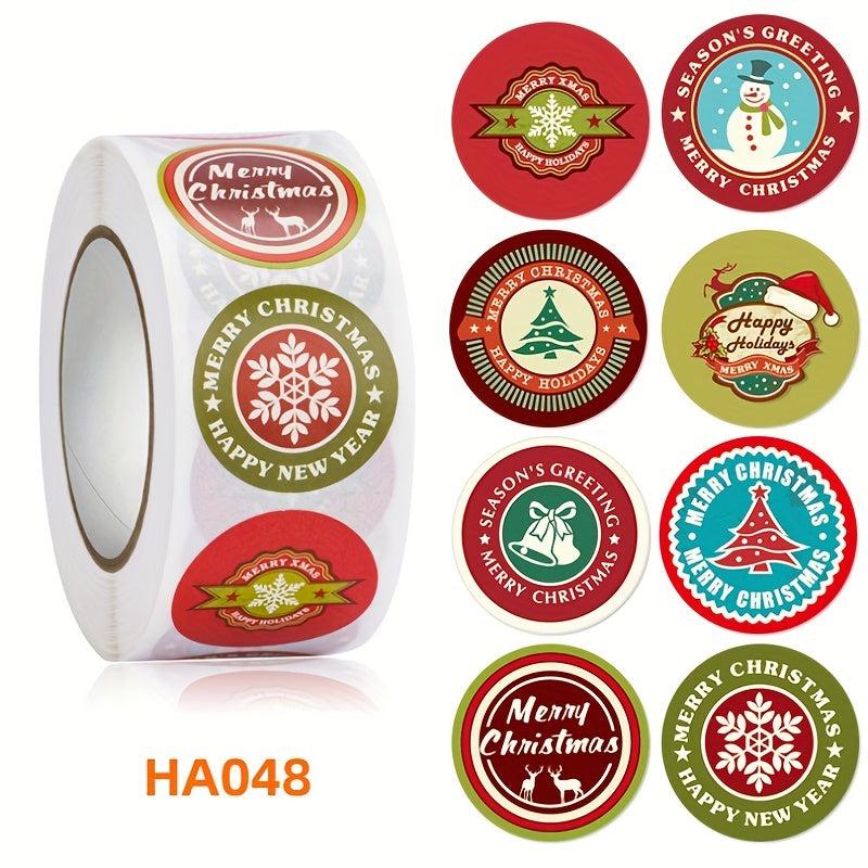 100pcs 500pcs Christmas Gift Sticker Merry Christmas Adhesive Label