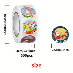 100pcs 500pcs Christmas Gift Sticker Merry Christmas Adhesive Label