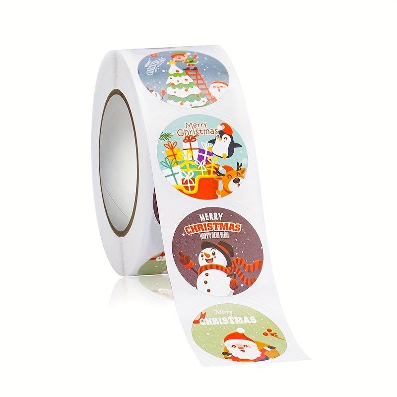 100pcs 500pcs Christmas Gift Sticker Merry Christmas Adhesive Label