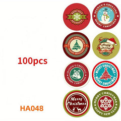 100pcs 500pcs Christmas Gift Sticker Merry Christmas Adhesive Label