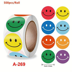 Smiley Face Stickers Roll Labels Reward Stickers Office Stationery Stickers Bulk
