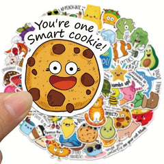 50pcs Reward Stickers Fun Incentive Sticker Pattern Animals Cartoon Decals