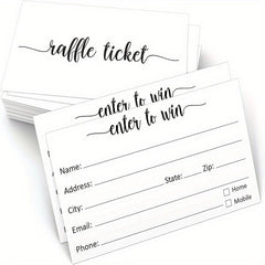 50pcs 5.08 Student Reward Raffle Ticket Form Blank Enrollment Competition