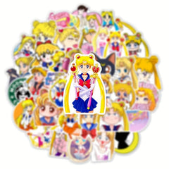 50pcs Cute Anime Girl Stickers for Laptops Motorcycles and More