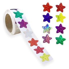 500 Glitter Star Pattern Sticker Roll Self-adhesive Labels