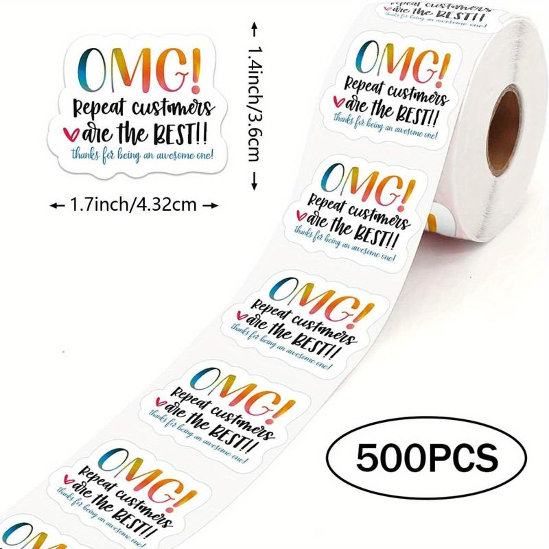 500 Small Business Thank You Stickers Repeat Customers Appreciation