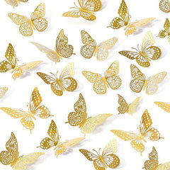 12pcs 3D Butterfly Wall Decor for Parties, Cakes & Room Makeovers