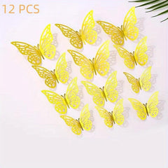 12pcs 3D Butterfly Wall Decor for Parties, Cakes & Room Makeovers