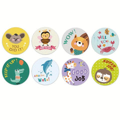 500pcs Animal Inspirational Sticker for Teachers, Office, Stationery Label Seal