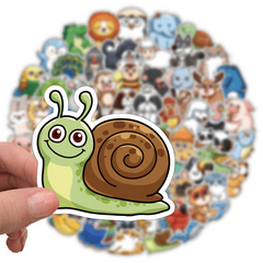 50pcs Cute Animal Cartoon Stickers for DIY Projects