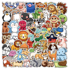 50pcs Cute Animal Cartoon Stickers for DIY Projects