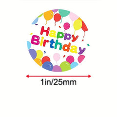 500 Cartoon Birthday Blessing Stickers Roll Self Adhesive Label Decoration