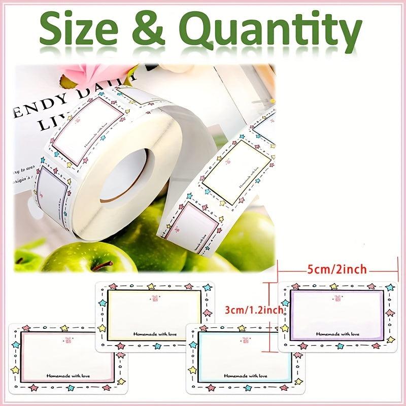 250pcs Border Name Stickers Handwritten Name Tag