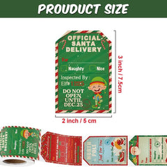 200 Christmas Holiday Stickers, Vintage Christmas Gift Wrapping Labels