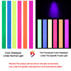 6pcs Glow in the Dark Neon Cloth Tape Set DIY Home Party Decorations