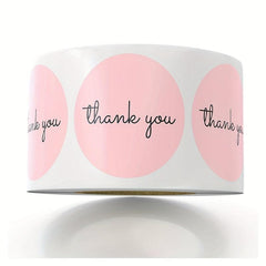 500 Pink Thank You Stickers Small Business Sticker Christmas Gift Decor
