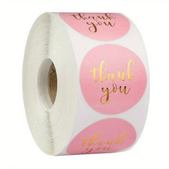 500 Pink Thank You Stickers Small Business Sticker Christmas Gift Decor