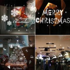 Xmas Window Sticker Snowflake Santa Claus Christmas Tree Sticker