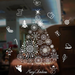 Xmas Window Sticker Snowflake Santa Claus Christmas Tree Sticker