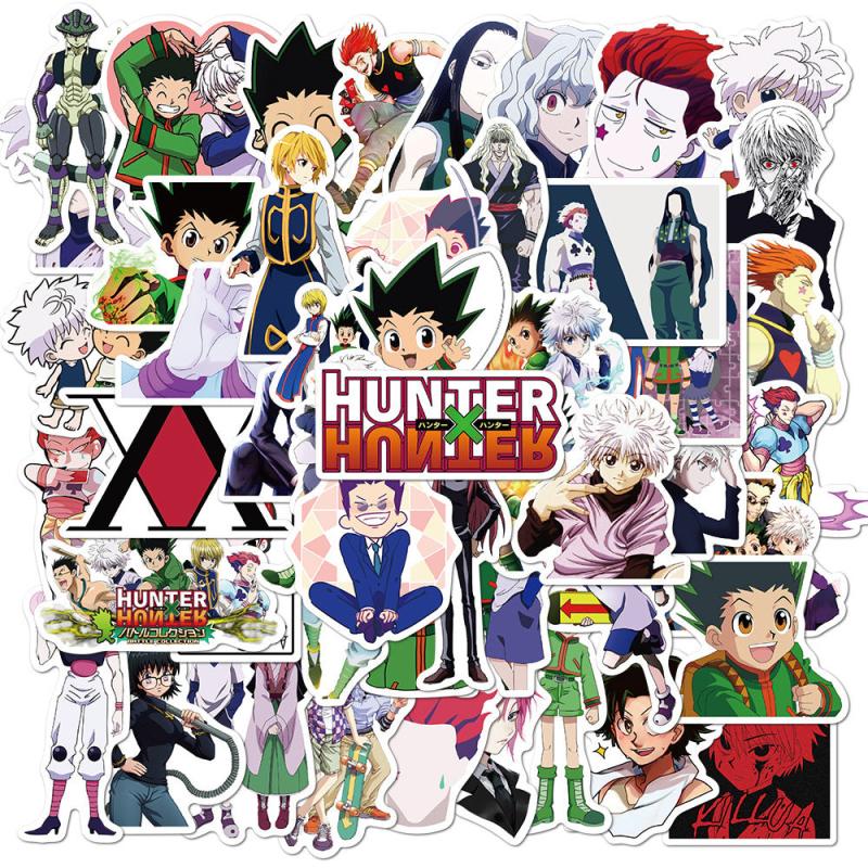50Pcs Hunter Anime Waterproof Stickers for Laptops PCs Smartphones