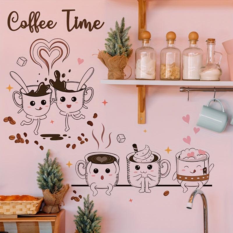 Coffee Time Decals Wall Sticker Home Kitchen Decor