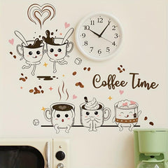 Coffee Time Decals Wall Sticker Home Kitchen Decor