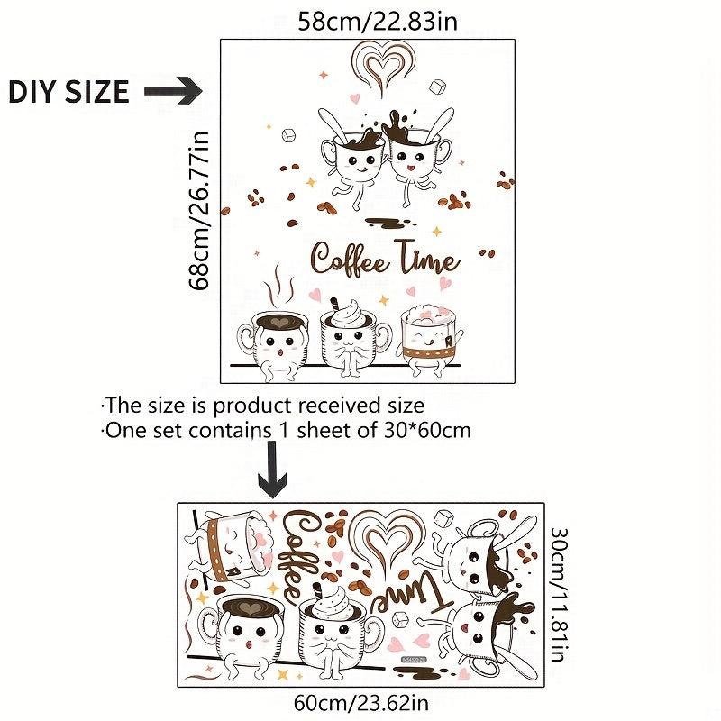 Coffee Time Decals Wall Sticker Home Kitchen Decor