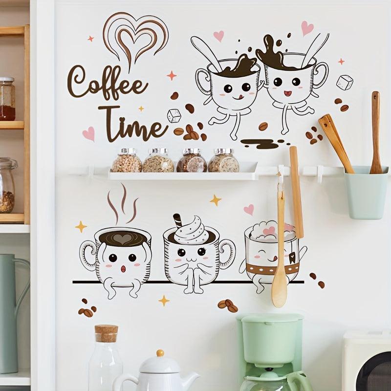 Coffee Time Decals Wall Sticker Home Kitchen Decor