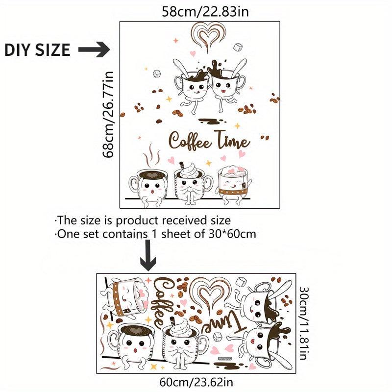 Coffee Time Decals Wall Sticker Home Kitchen Decor