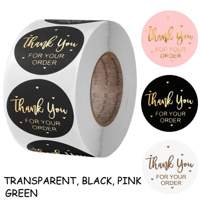 500pcs Thank You For Your Order Stickers