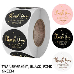 500pcs Thank You For Your Order Stickers