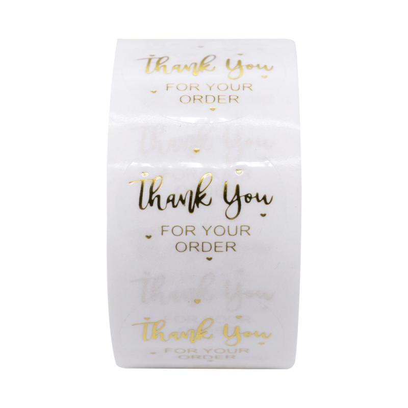 500pcs Thank You For Your Order Stickers