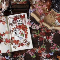 10pcs Fresh Flower Butterfly Stickers - Journal Diary Scrapbook Decor