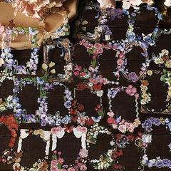 10pcs Fresh Flower Butterfly Stickers - Journal Diary Scrapbook Decor