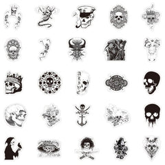 100PCS Gothic Punk Skull Stickers DIY Decorations