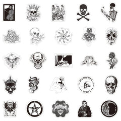 100PCS Gothic Punk Skull Stickers DIY Decorations