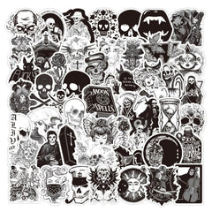 100PCS Gothic Punk Skull Stickers DIY Decorations