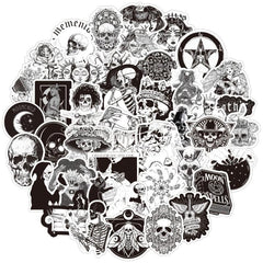 100PCS Gothic Punk Skull Stickers DIY Decorations