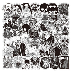 100PCS Gothic Punk Skull Stickers DIY Decorations