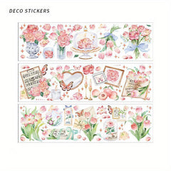 6 Sheets Garden Series Waterproof Floral Sticker